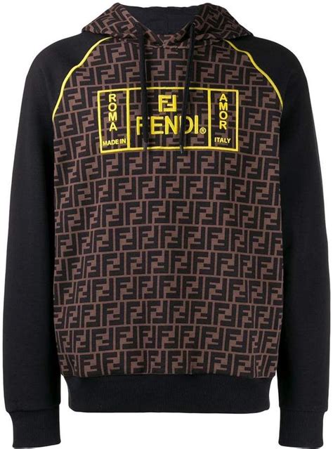 black fendi roma hoodie|fendi hoodie selfridges.